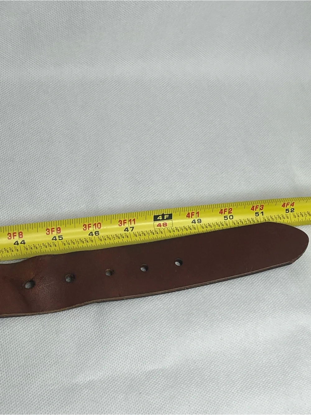 The GAP Genuine Cow Leather Belt Mens SZ 44 Brown Bronze Red Stitch Work Western